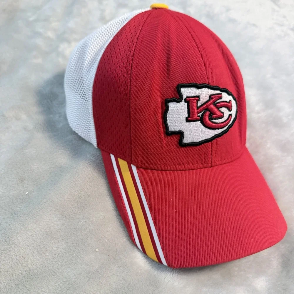 Kansas City Chiefs Reebok NFL Equipment Hat Red White Mesh Trucker Y2K OSFA